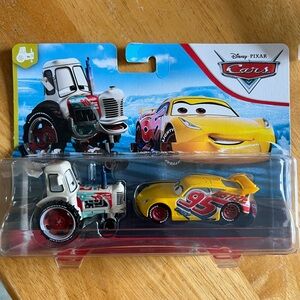Pixar Cars Die-Cast Rusteze Cruz Ramirez and Bumper Save Racing Tractor